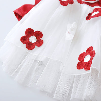 Vestido Largo con Mangas y Detalle de Flores - Image 11