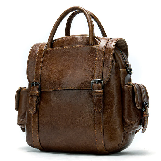 Mochila Retro de Cuero Multifuncional para Mujer - Image 25