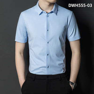 Camisa Manga Corta Ice Silk Sin Costuras para Hombre - Image 7