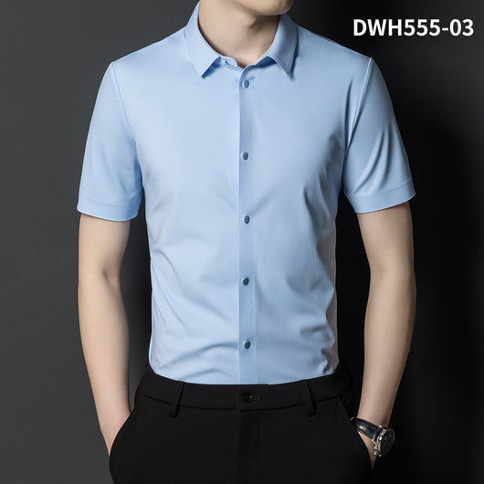 Camisa Manga Corta Ice Silk Sin Costuras para Hombre - Image 7