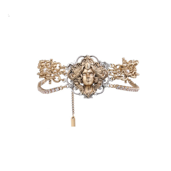 Pulsera Dorada Retro Multicapas