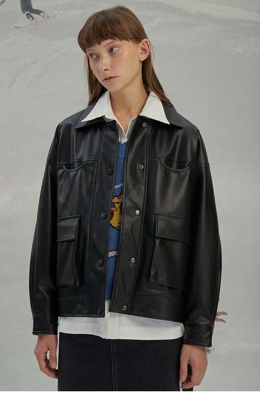 Chaqueta de Cuero para Motociclista - Image 3