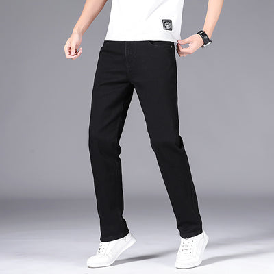 Pantalones Vaqueros Holgados Talla Grande Estilo Dad Jeans Casual Hombre Negro - Image 12