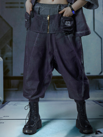 Pantalones Cargo Degradado Punk con Estilo Funcional - Image 4