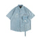 Camisa Cardigan Suelta Estilo Americano con Solapa