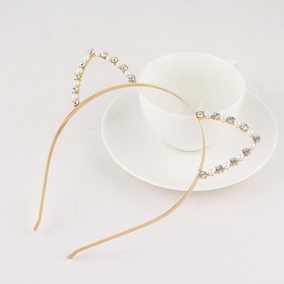 Diadema de Orejas de Gato con Perlas y Diamantes - Image 10