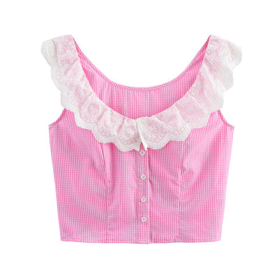 Top Encaje Estilo Americano con Tirantes Ajustables - Image 5