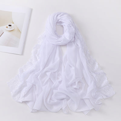Pañuelo Elegante de Encaje Perlado con Punta Cubierta - Image 32