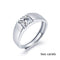 Sterling Plateado Men's Blanco Dorado Moissanite Ring Two carats