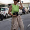 Blusa Cropped Anudada sin Espalda ni Mangas