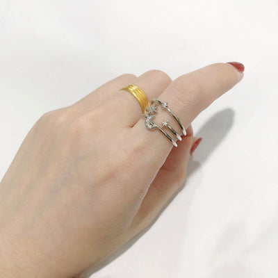Anillo de Luna y Estrella Hueca - Image 3