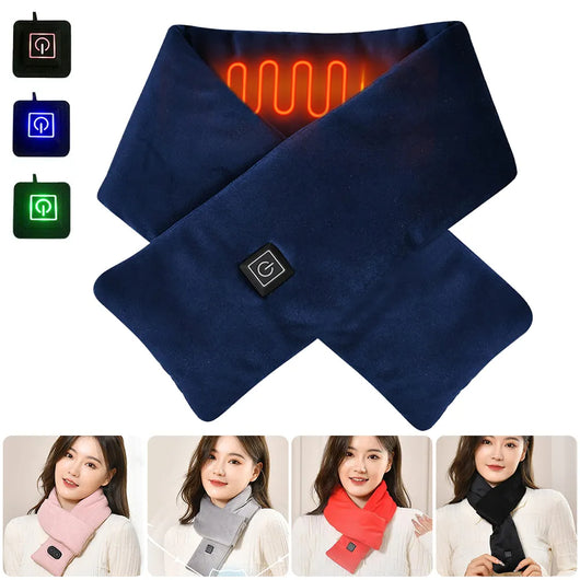 Bufanda Térmica USB Unisex con Control de Temperatura - 3 Niveles Ajustables