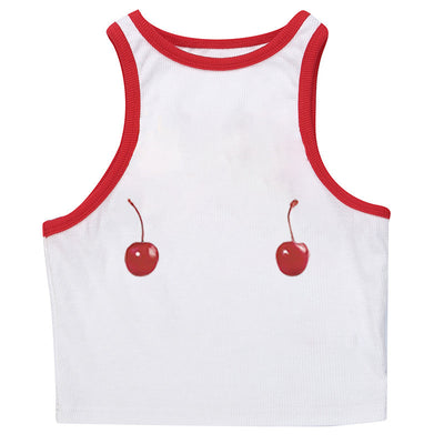 Camiseta Niña Estampado Cereza Sin Mangas Estilo Urbano - Image 15