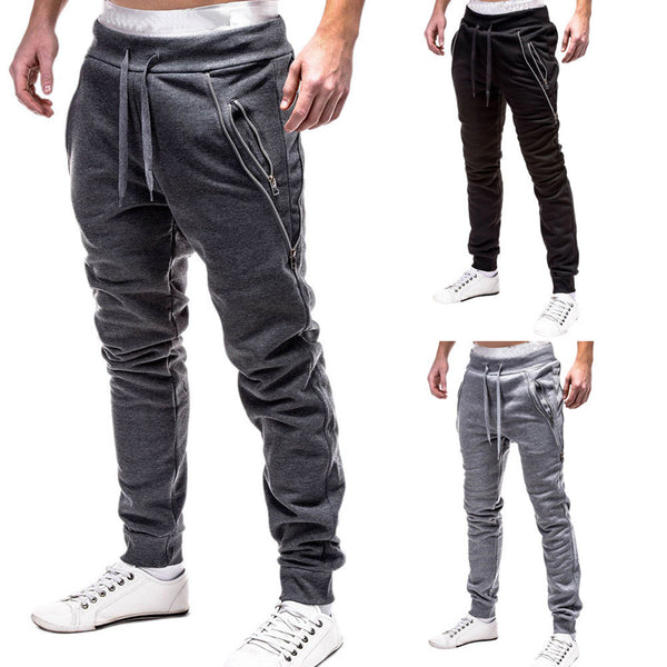 Pantalones deportivos holgados con detalles de cremallera