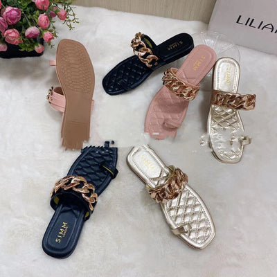 Pantuflas de Tacón Plano con Brillantes - Cómodas y Elegantes para Diario - Image 9