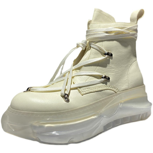 Botas Altas de Cuero Genuino con Plataforma para Hombre - Image 4