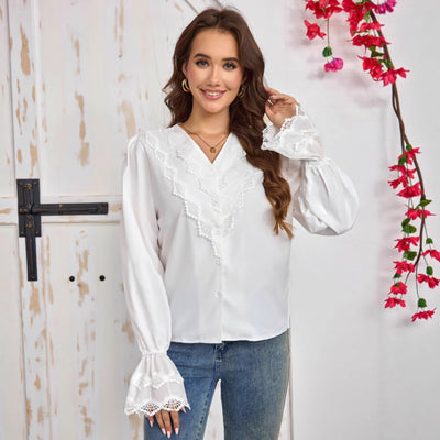 Blusa Francesa con Mangas Acampanadas Elegantes - Image 4