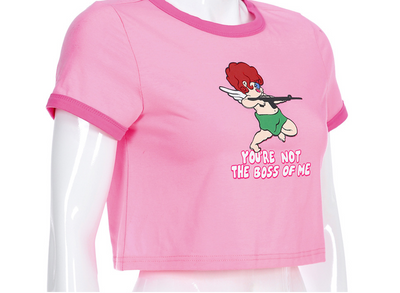 Playera Suelta Estampada de Manga Corta - Image 4