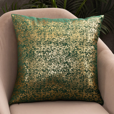 Funda de Almohada Terciopelo Copo de Nieve con Estampado Dorado - Image 9