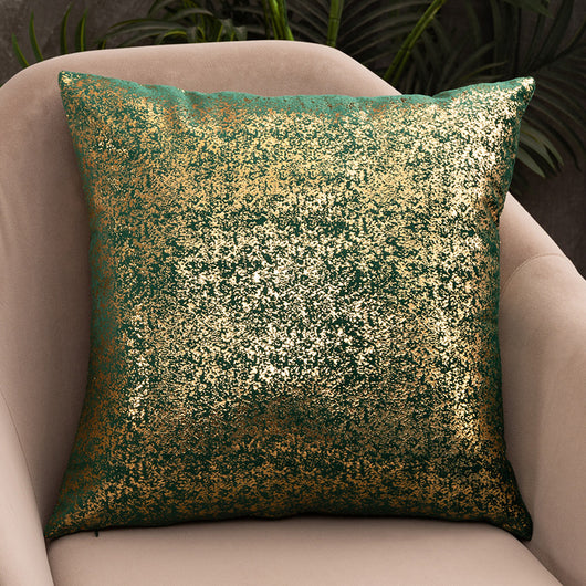 Funda de Almohada Terciopelo Copo de Nieve con Estampado Dorado - Image 9