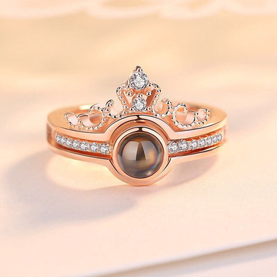 Anillo de Plata 925 con Foto Personalizada y Proyección