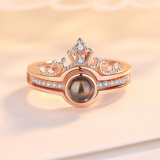 Anillo de Plata 925 con Foto Personalizada y Proyección