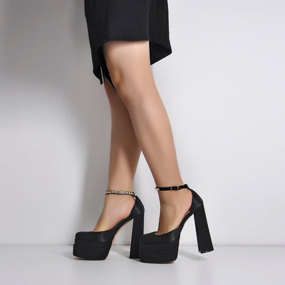 Tacones Plataforma 14cm con Brillantes Cristal - Image 75