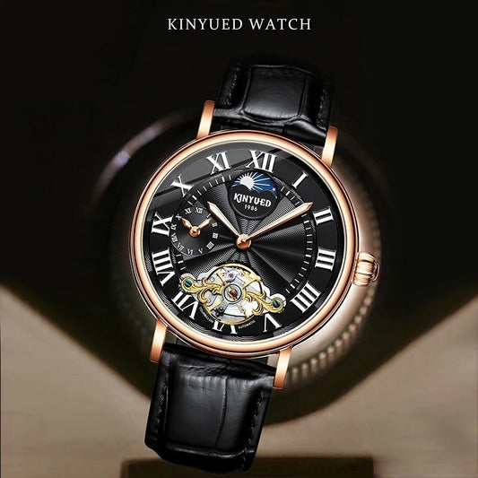 Reloj Automático Tourbillon Hueco con Esfera Luminosa para Hombre - Image 2