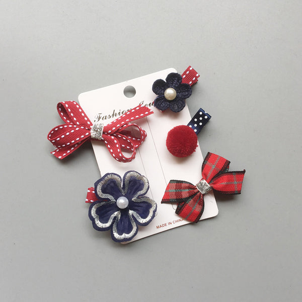 Set de Accesorios para Cabello Infantil Mariposas Coreanas - Horquillas y Diademas