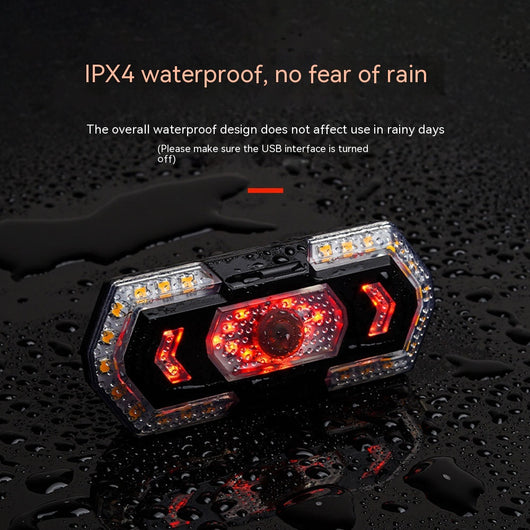 Luz Trasera con Control Remoto y Carga USB Resistente al Agua