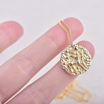 Collar de Plata Esterlina con los 12 Signos del Zodiaco