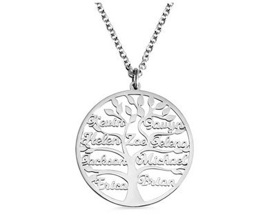 Collar Árbol de la Vida Personalizado con Nombres - Acero Inoxidable - Image 11