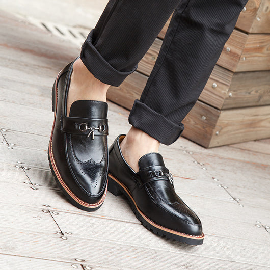 Zapatos de Cuero Británicos para Hombre - Suela Flexible Transpirable - Image 12