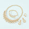 Juego de Collar y Aretes de Aleación Elegante - 4 Piezas