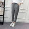 Pantalones Casuales Cuadros Harem de Nueve Puntos