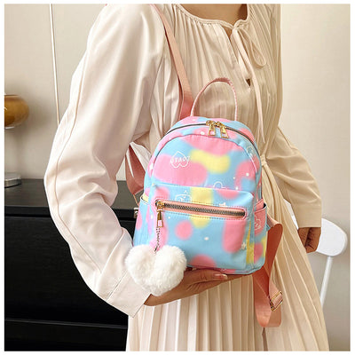 Mochila Casual de Gran Capacidad en Colores Pastel con Textura Nylon - Image 21