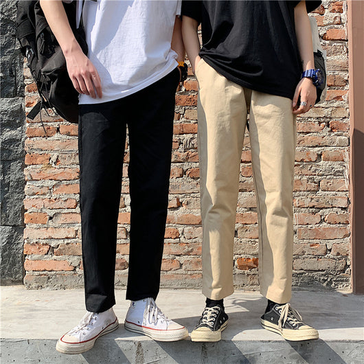 Pantalones Rectos Holgados de Pierna Ancha para Hombre