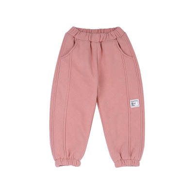 Pantalones de Buzo Infantiles con Detalles de Costura y Terciopelo - Image 21