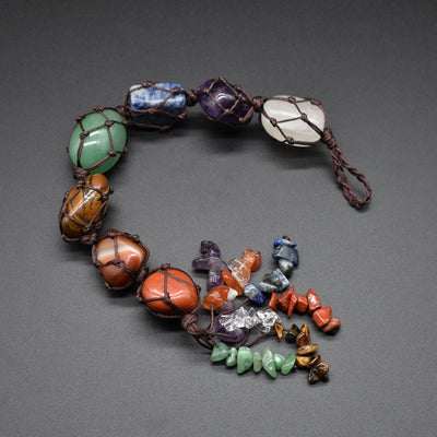 Dije para Auto de Piedra Natural con 7 Chakras Irregular - Image 6