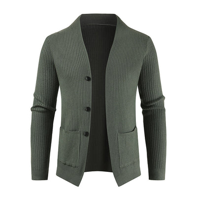 Cardigan Casual de Hombre Manga Larga Abotonado - Image 8