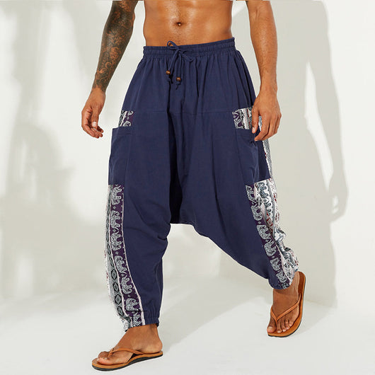 Pantalones Casuales Holgados con Estampado Degradado para Hombre - Image 8