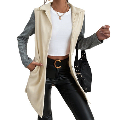 Gabardina Color Block Desabotonada - Estilo Casual Moderno - Image 11