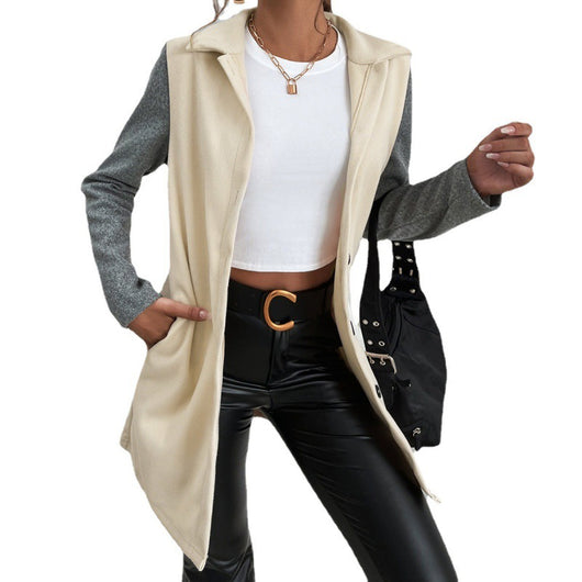 Gabardina Color Block Desabotonada - Estilo Casual Moderno - Image 11