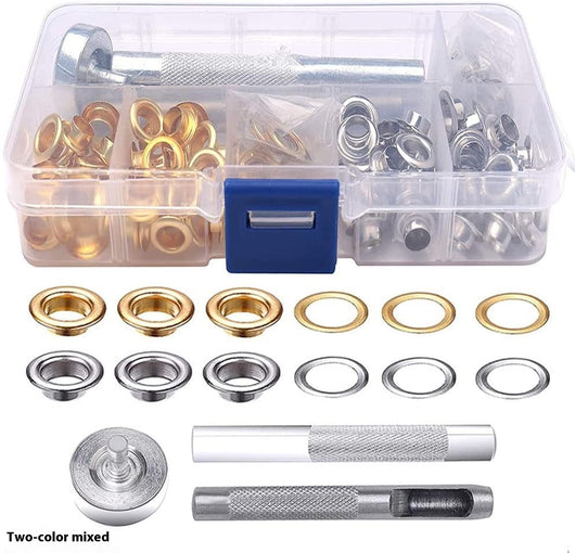 Remache Hueco de Metal con Ojal de Cuero - Botón Decorativo Industrial - Image 8