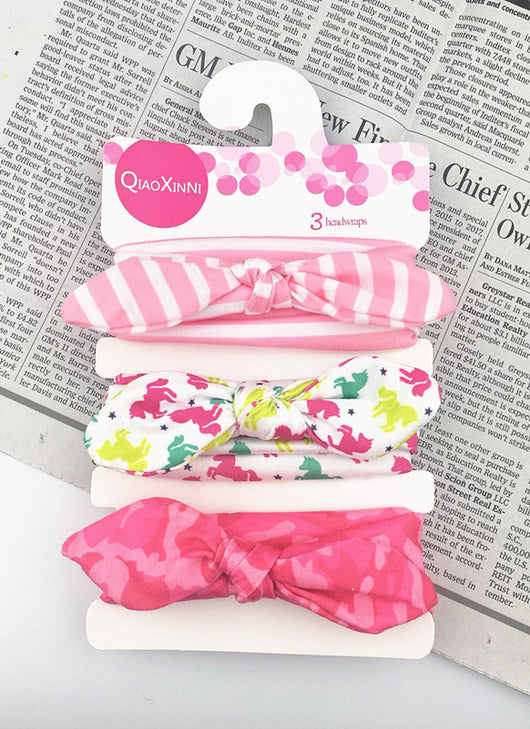 Set de 3 Diademas Infantiles con Moños Estampados - Image 33
