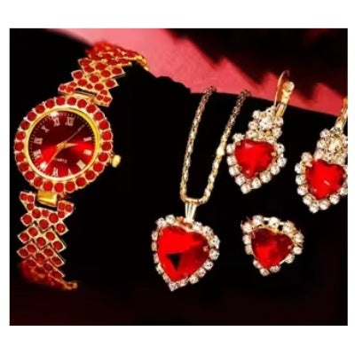 Juego de Reloj y Joyas con Cristales de Colores Cuarzo - Image 13