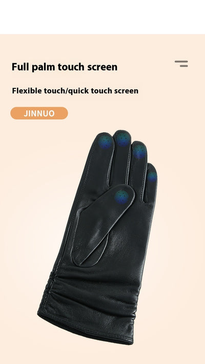 Guantes de Cuero para Motocicleta Invierno Mujer - Abrigo Térmico Reforzado - Image 15