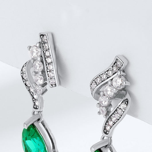 Aretes de Plata S925 con Esmeralda para Mujer - Image 3