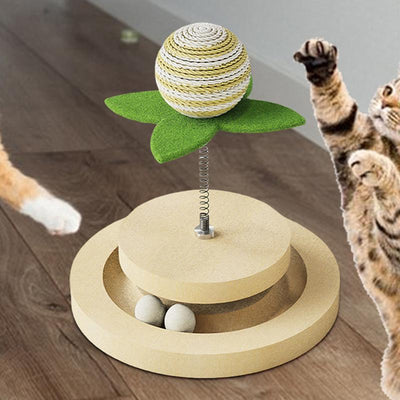 Juguete Interactivo para Gatos con Rascador de Sisal y Pista de Pelotas - Image 11