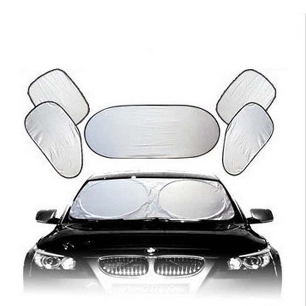 Parasol Automotriz Doble Círculo Plateado - Protector Solar Frontal - Image 9